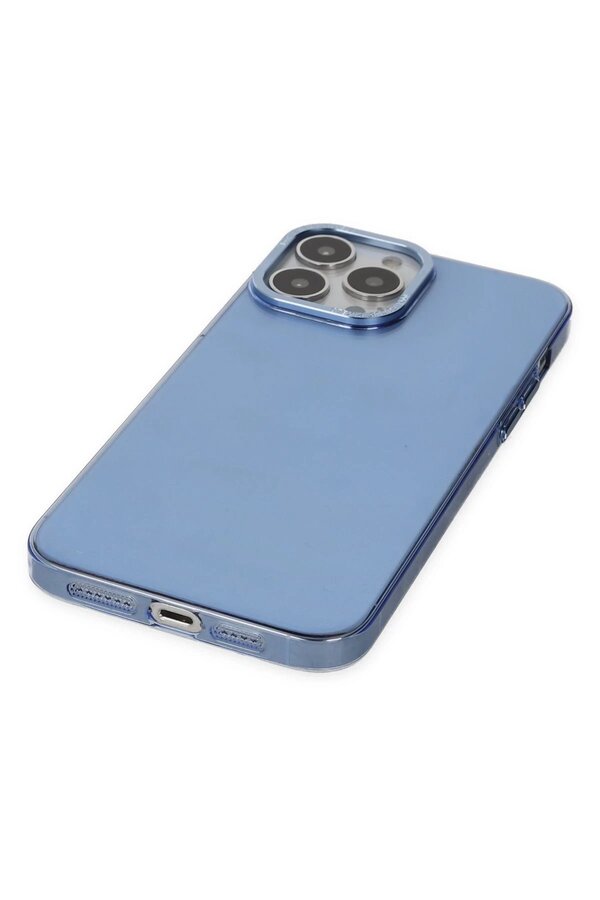 İphone 14 Pro Kılıf Anka Pc Sert Metal Kapak - Mavi̇ - Dropx2111-9841