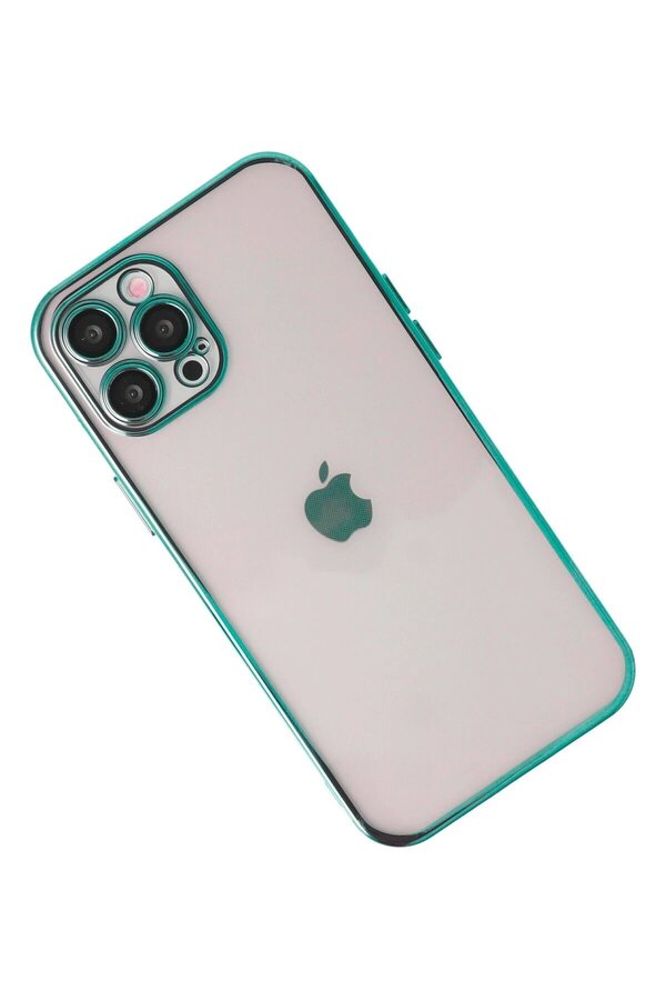 İphone 12 Pro Max Kılıf Lensli̇ Si̇li̇kon - Yeşi̇l - Dropx1917-7897