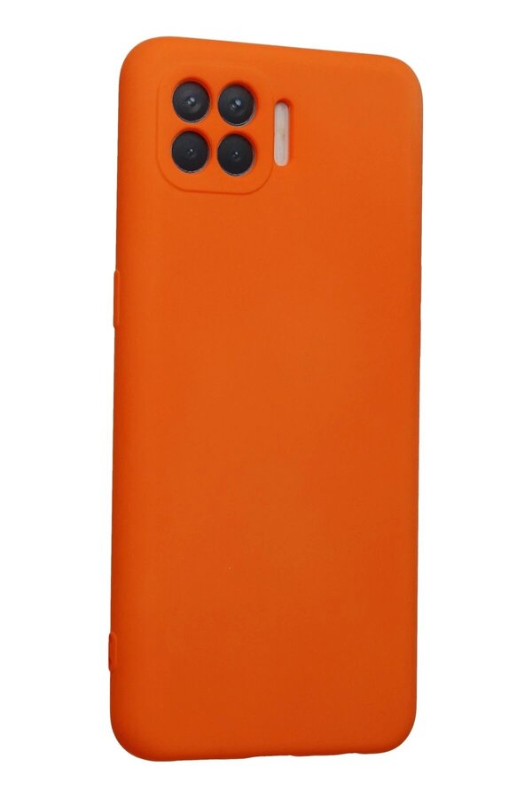 Oppo Reno 4 Li̇te Kılıf Nano İçi̇ Kadi̇fe Si̇li̇kon - Turuncu - Dropx6085-6575