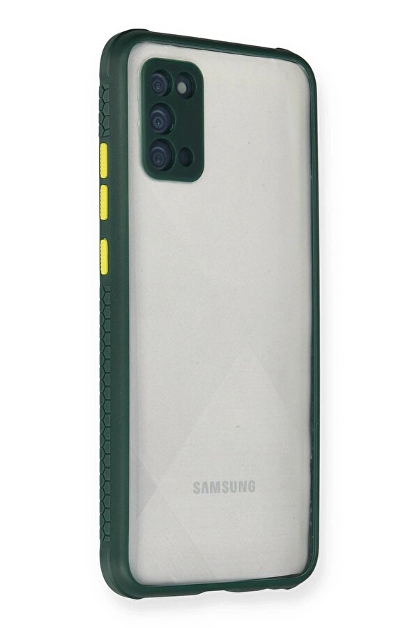 Samsung Galaxy A02S Kılıf Mi̇ami̇ Şeffaf Si̇li̇kon - Koyu Yeşi̇l - Dropx6081-8621