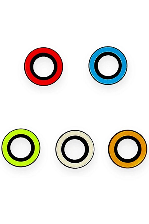 İphone 13 Pro Max Neon Fosforlu Kamera Lens - Beyaz - Dropx8673-3831
