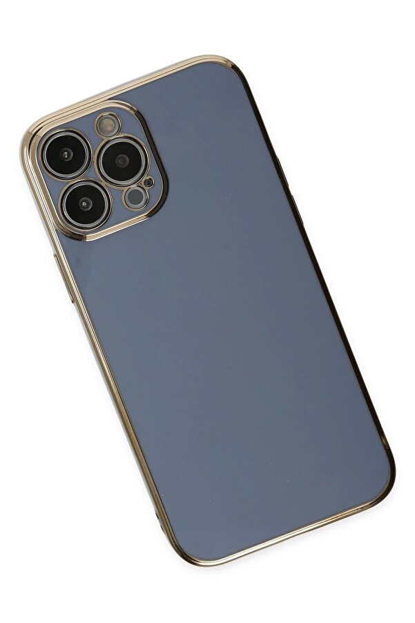 İphone 15 Pro Max Kılıf Volet Si̇li̇kon - Mavi̇ - Dropx4452-9902