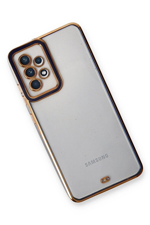 Samsung Galaxy A53 5G Kılıf Li̇va Lens Si̇li̇kon - Mavi̇ - Dropx5213-4184