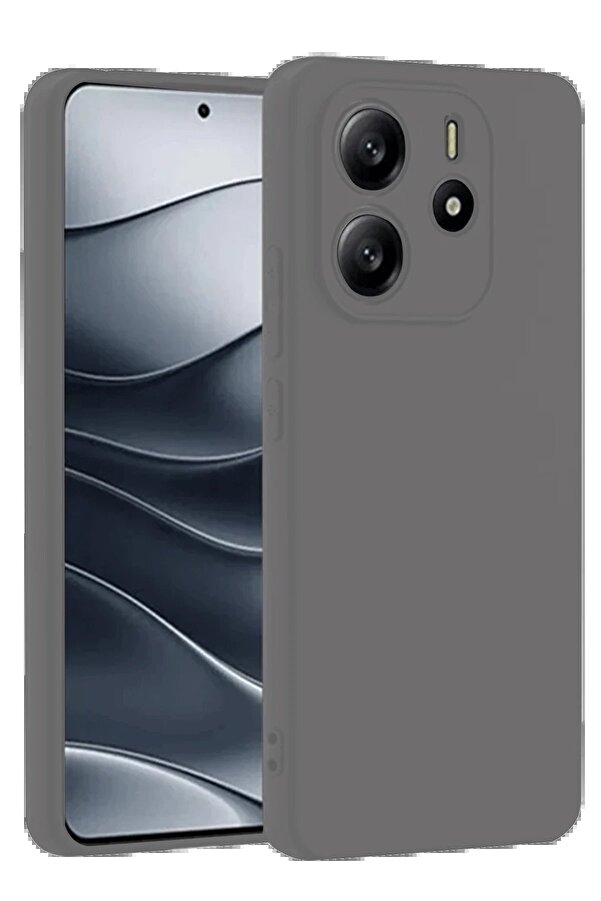 Xi̇aomi̇ Redmi̇ Note 14 4G Kılıf Fi̇rst Si̇li̇kon - Gri̇ - Dropx8349-7594