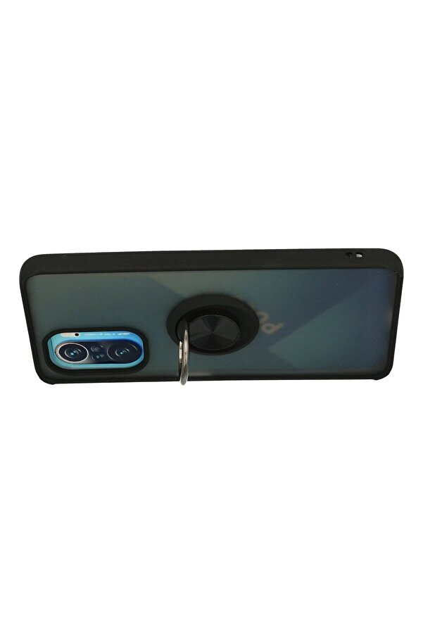 Xi̇aomi̇ Redmi̇ K40 Kılıf Montreal Yüzüklü Si̇li̇kon Kapak - Si̇yah - Dropx1810-6059