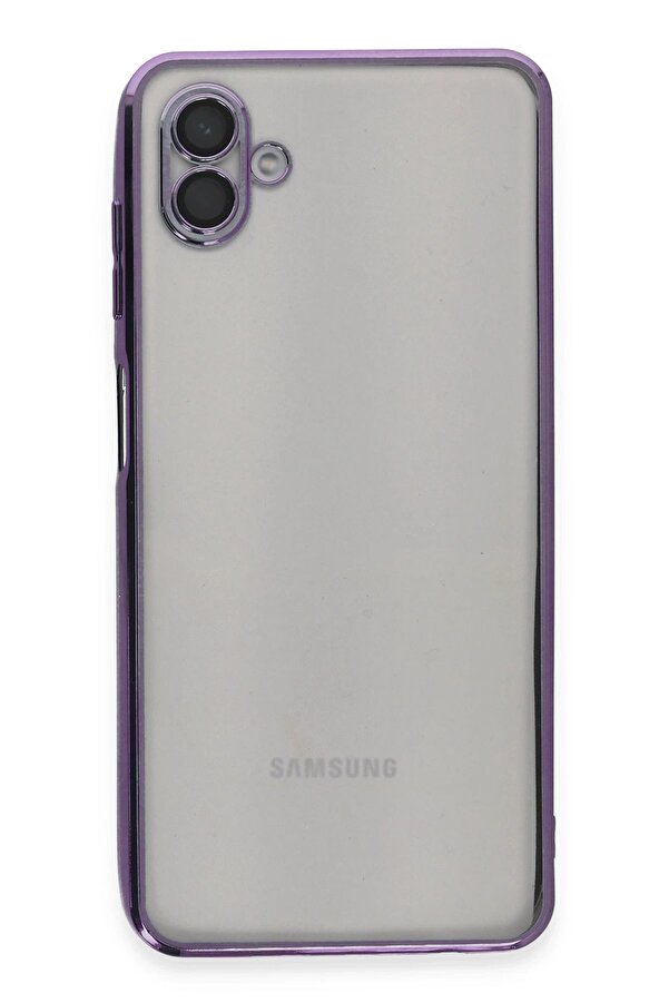 Samsung Galaxy A04 Kılıf Lensli̇ Si̇li̇kon - Mor - Dropx9496-1796