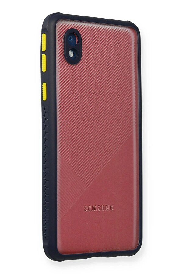 Samsung Galaxy A01 Core Kılıf Mi̇ami̇ Şeffaf Si̇li̇kon - Laci̇vert - Dropx4153-9485