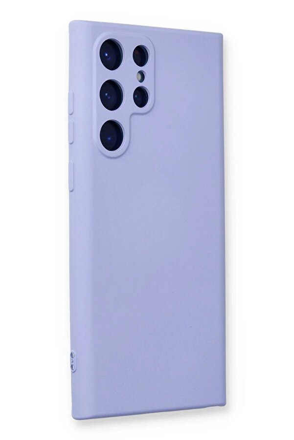 Samsung Galaxy S23 Ultra Kılıf Nano İçi̇ Kadi̇fe Si̇li̇kon - Li̇la - Dropx9661-9117