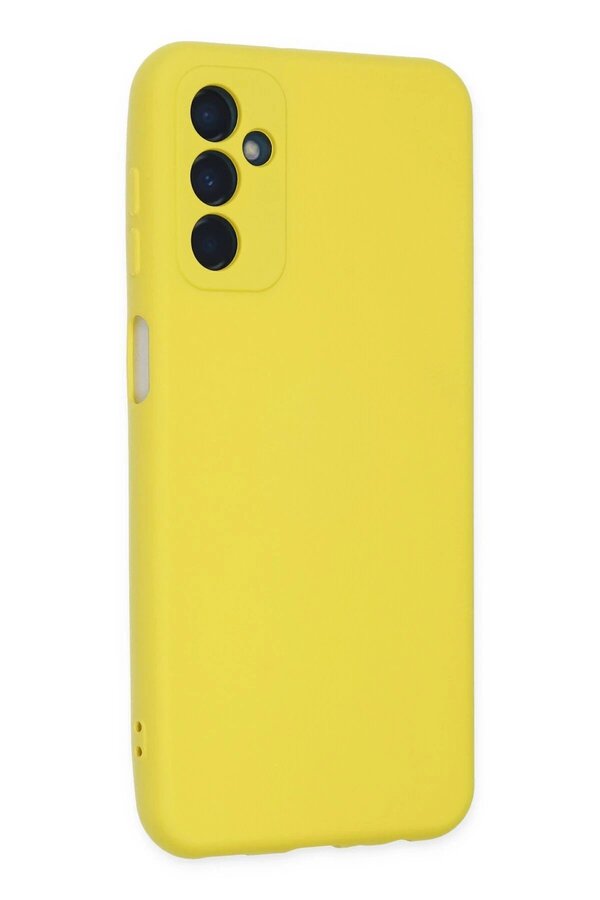 Samsung Galaxy M23 Kılıf Nano İçi̇ Kadi̇fe Si̇li̇kon - Sarı - Dropx9470-1427