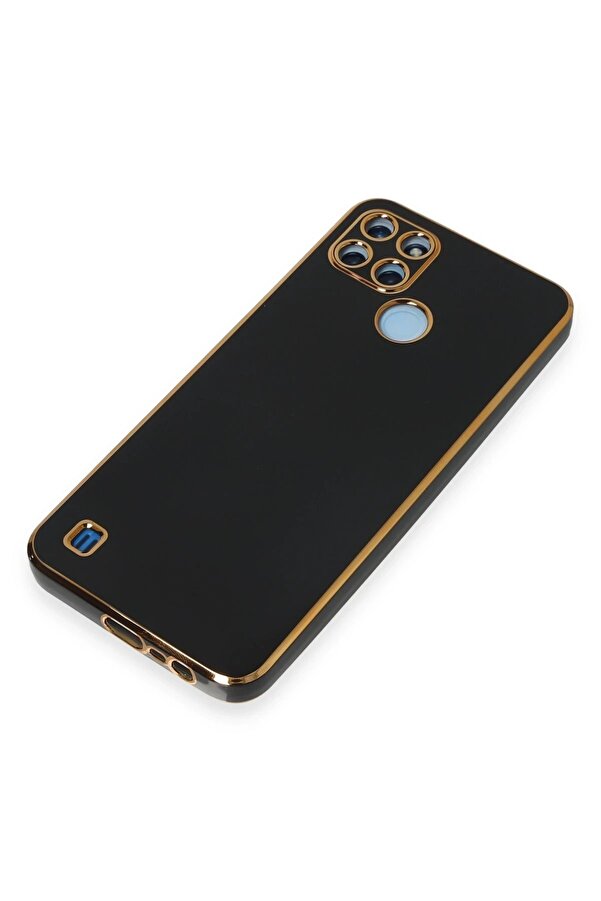 Realme C25Y Kılıf Volet Si̇li̇kon - Si̇yah - Dropx1618-5968