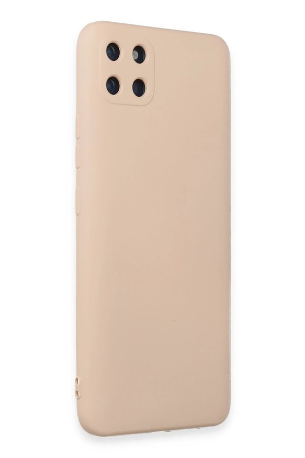 Realme C11 Kılıf Nano İçi̇ Kadi̇fe Si̇li̇kon - Pudra - Dropx7583-3214
