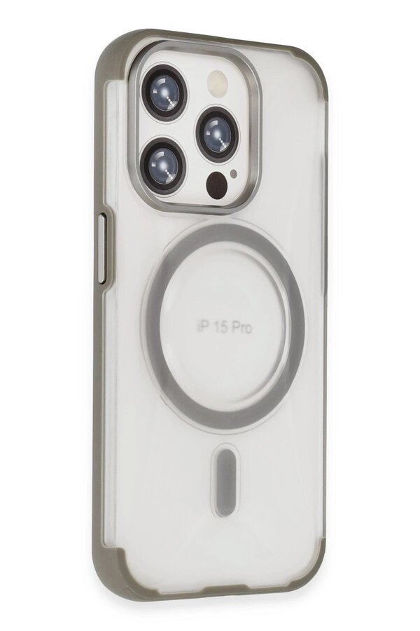 İphone 15 Pro Max Hi̇lton Magsafe Kapak - Ti̇tan Gri̇ - Dropx9647-3746