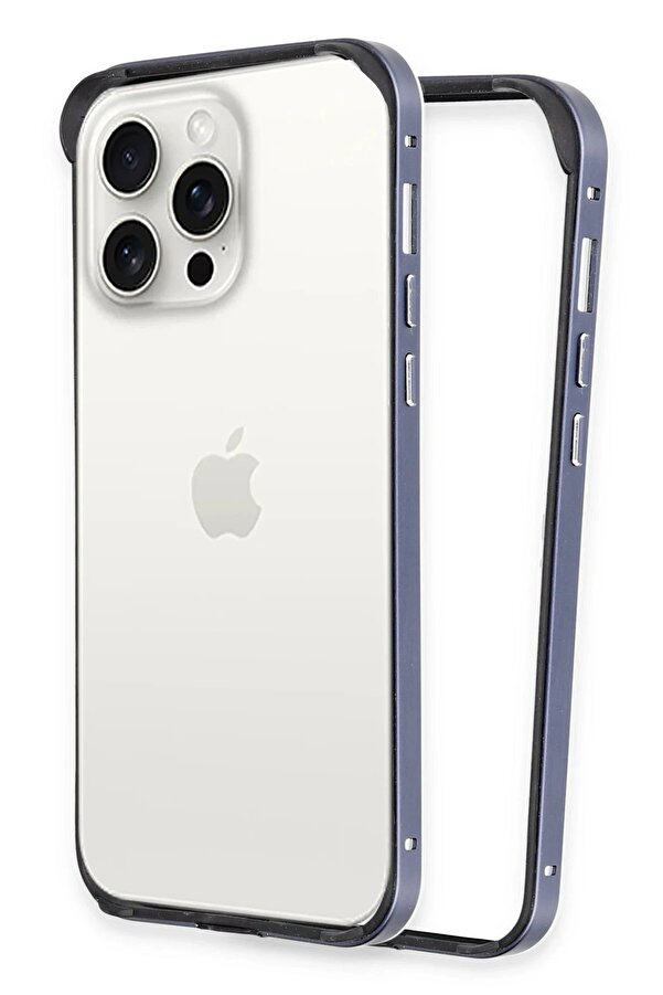 İphone 14 Pro Max Land Bumper Koruma Kapak - Laci̇vert - Dropx7376-7359