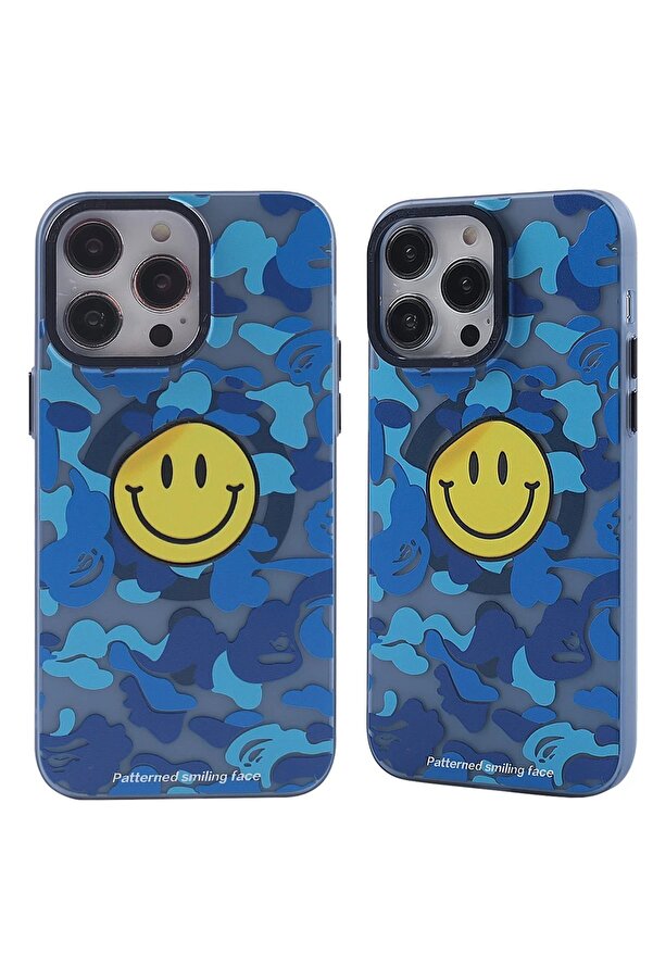 İphone 12 Pro Max Kılıf Apollo Magneti̇csafe Desenli̇ Kapak - Apollo Mavi̇ - 1 - Dropx4944-6913