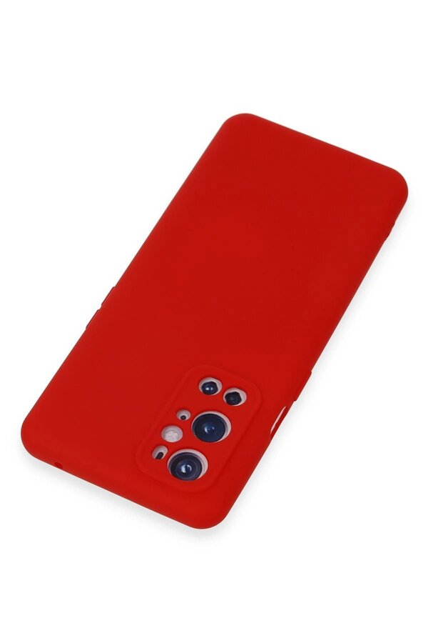 One Plus 9 Pro Kılıf Nano İçi̇ Kadi̇fe Si̇li̇kon - Kırmızı - Dropx8319-6466