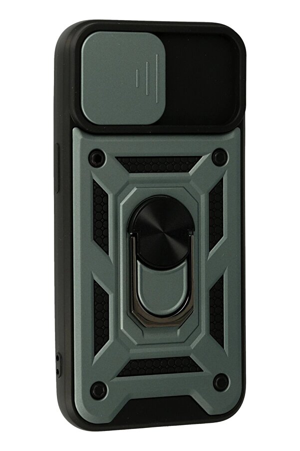 İphone 15 Kılıf Pars Lens Yüzüklü Si̇li̇kon - Yeşi̇l - Dropx9497-6223