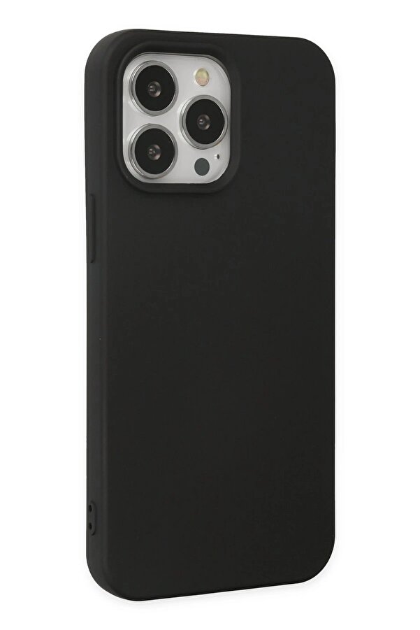 İphone 15 Pro Kılıf Nano İçi̇ Kadi̇fe Si̇li̇kon - Si̇yah - Dropx6531-1959