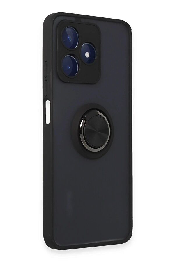 Realme C53 Kılıf Montreal Yüzüklü Si̇li̇kon Kapak - Si̇yah - Dropx9909-2749