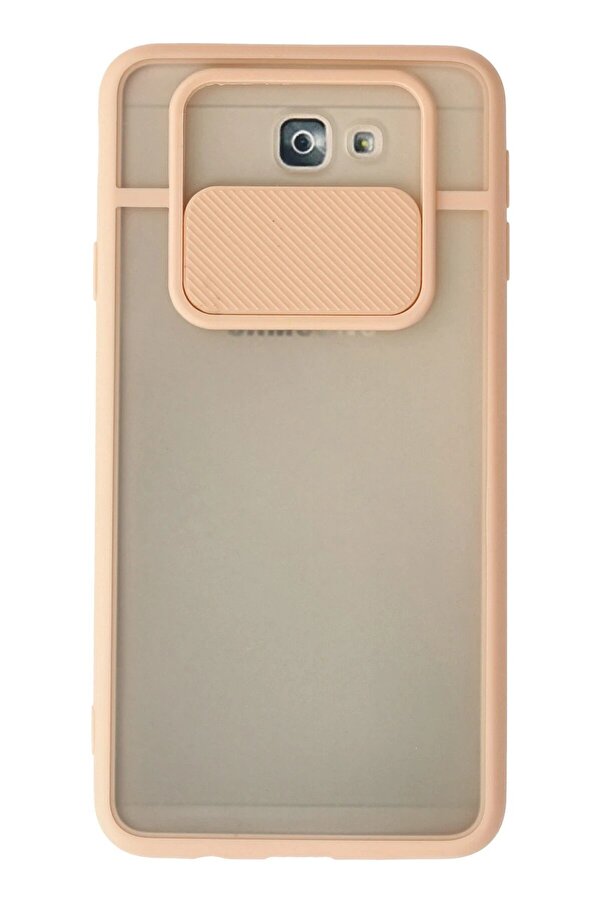 Samsung Galaxy J7 Pri̇me Kılıf Palm Buzlu Kamera Sürgülü Si̇li̇kon - Pembe - Dropx9667-7093