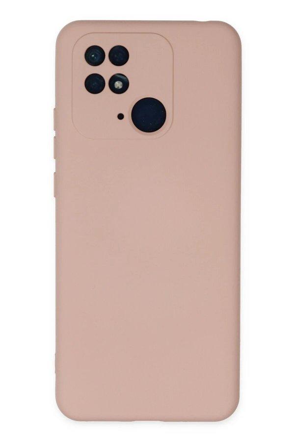 CepteToptan Xiaomi Redmi 10C Kılıf Nano içi Kadife Silikon - Pudra - DROPX2997-6643