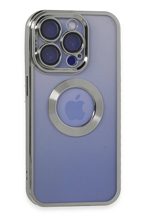 İphone 15 Pro Max Kılıf Slot Si̇li̇kon - Gümüş - Dropx3126-5172