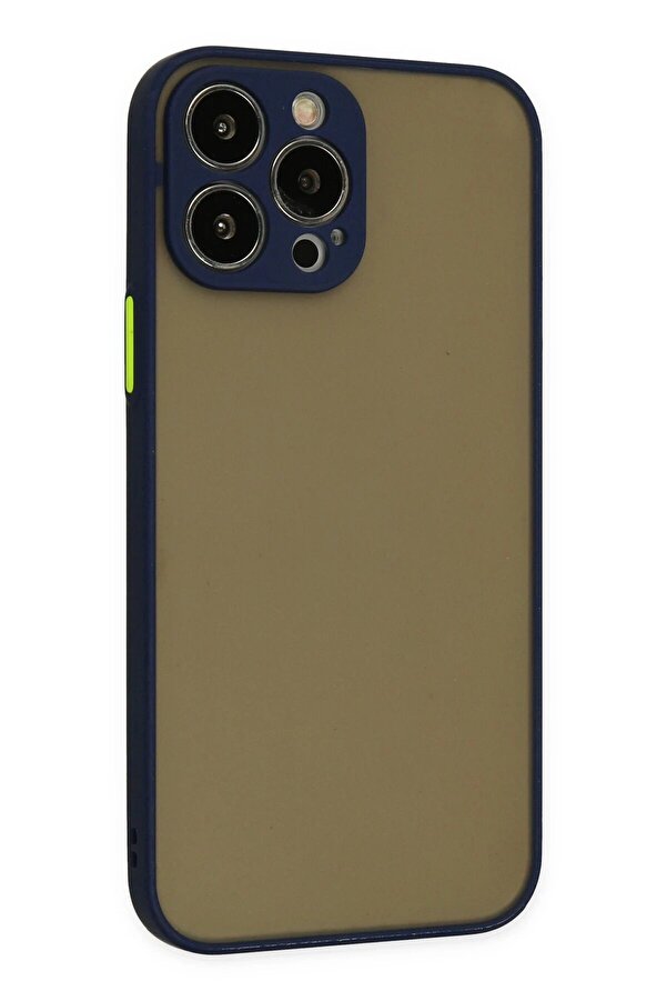 İphone 14 Pro Max Kılıf Montreal Si̇li̇kon Kapak - Laci̇vert - Dropx3748-6145