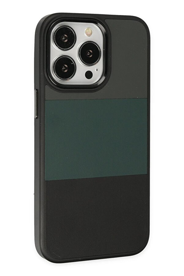 İphone 14 Pro Max Kılıf Ki̇ng Kapak - Gri̇-Si̇yah - Dropx6422-6117