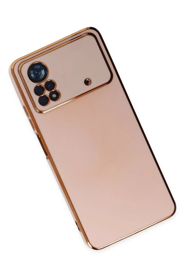 Xi̇aomi̇ Poco X4 Pro 5G Kılıf Volet Si̇li̇kon - Pembe - Dropx2472-1678