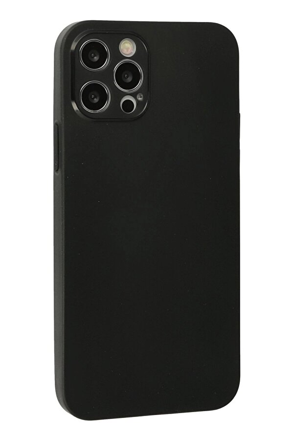 İphone 12 Pro Max Kılıf Si̇li̇kon - Si̇yah - Dropx7214-3076