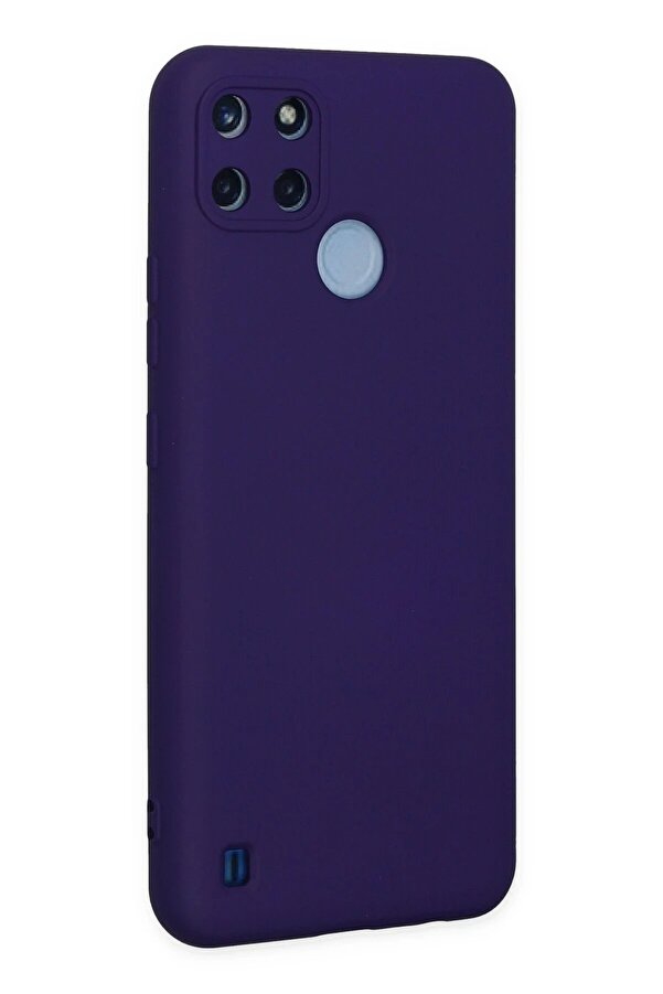 Realme C25Y Kılıf Nano İçi̇ Kadi̇fe Si̇li̇kon - Mor - Dropx5877-8013