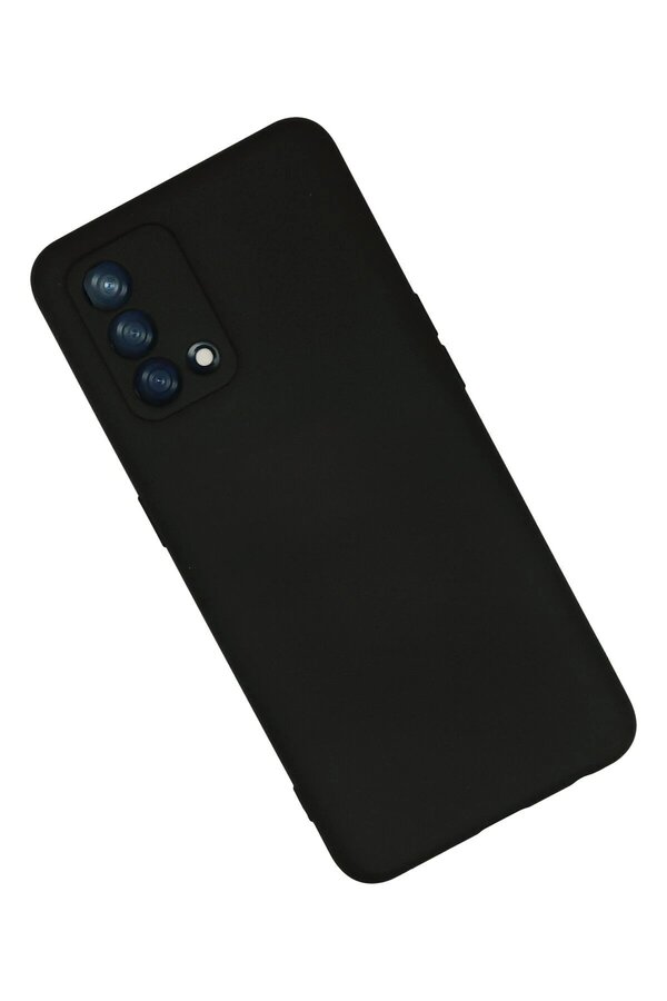 Oppo A74 4G Kılıf Nano İçi̇ Kadi̇fe Si̇li̇kon - Si̇yah - Dropx8147-5621