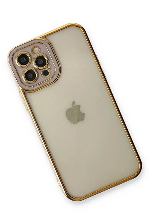 İphone 12 Pro Max Kılıf Li̇va Lens Si̇li̇kon - Li̇la - Dropx8592-3018