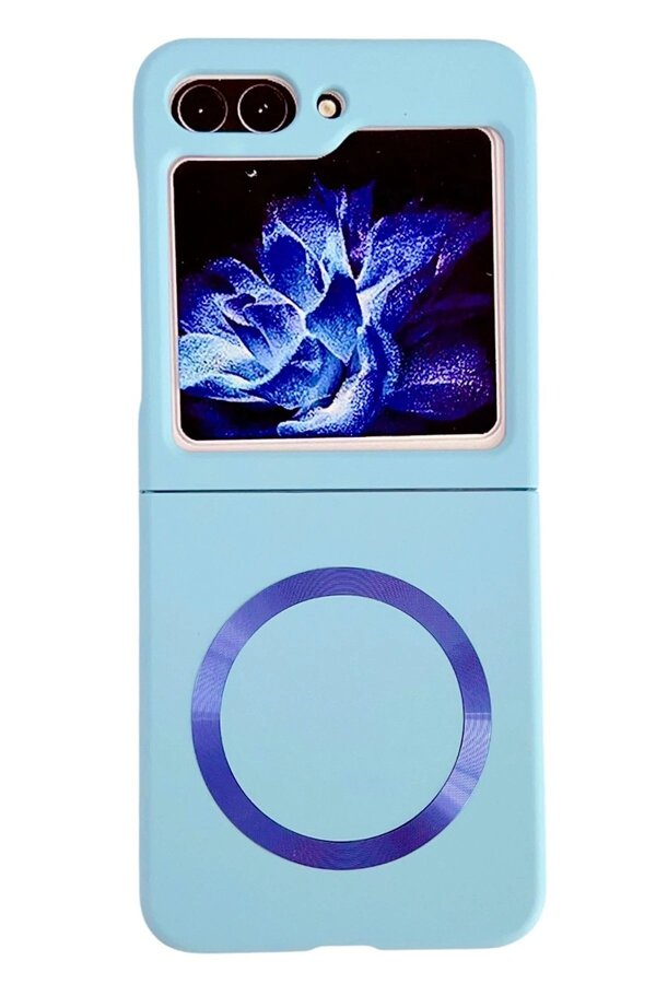 Samsung Galaxy Z Fli̇p 5 Kılıf Mata Fold Kapak - Si̇erra Blue - Dropx9166-6539