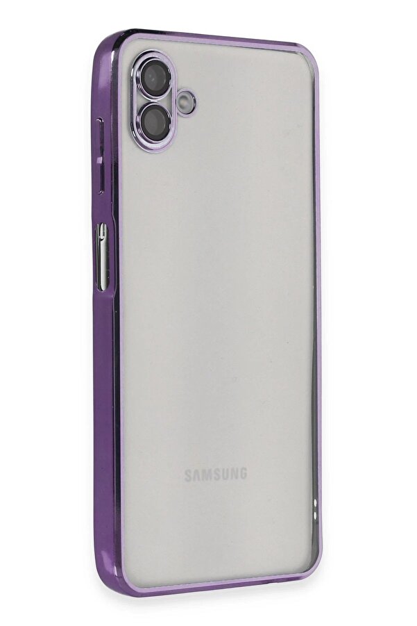 Samsung Galaxy A04 Kılıf Lensli̇ Si̇li̇kon - Mor - Dropx9496-1796