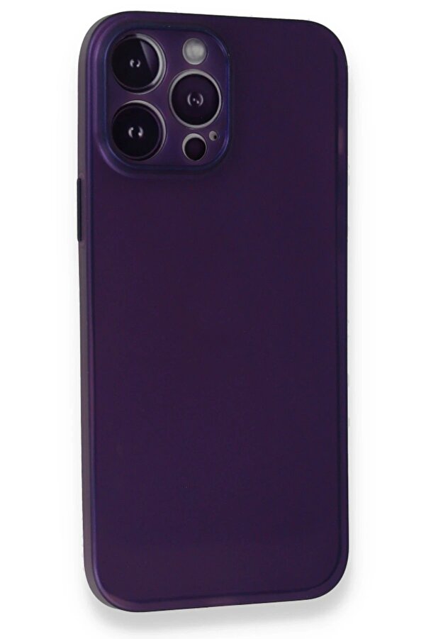 İphone 14 Pro Max Kılıf Pp Ultra İnce Kapak - Mor - Dropx1905-6572