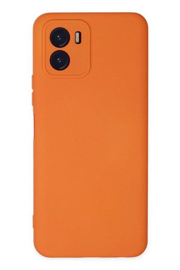 CepteToptan Vivo Y15S Kılıf Nano içi Kadife Silikon - Turuncu - DROPX1752-2559