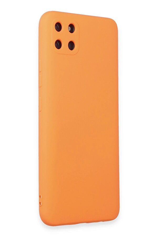 Realme C11 Kılıf Nano İçi̇ Kadi̇fe Si̇li̇kon - Turuncu - Dropx4241-2671