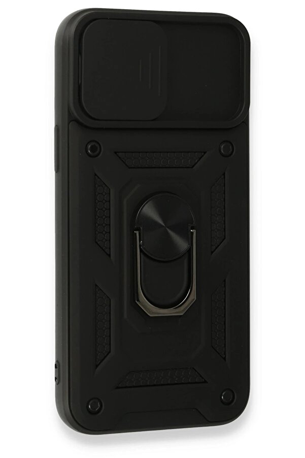 İphone 15 Pro Kılıf Pars Lens Yüzüklü Si̇li̇kon - Si̇yah - Dropx2071-5197