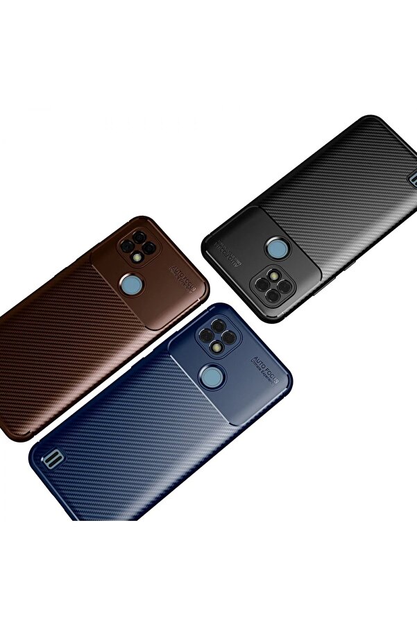 Realme C21 Kılıf Auto Focus Karbon Kapak - Si̇yah - Dropx1457-8703