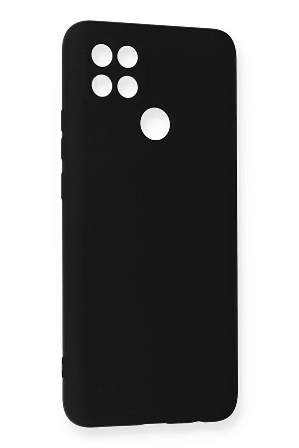 Oppo A15 Kılıf Nano İçi̇ Kadi̇fe Si̇li̇kon - Si̇yah - Dropx3234-2094