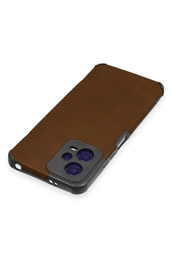 Xi̇aomi̇ Redmi̇ Note 12 5G Kılıf Loop Deri̇ Si̇li̇kon - Kahverengi̇ - Dropx4641-1670