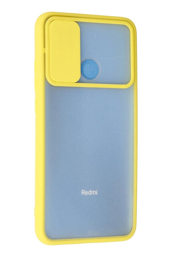 Xi̇aomi̇ Redmi̇ 9C Kılıf Palm Buzlu Kamera Sürgülü Si̇li̇kon - Sarı - Dropx1294-6533