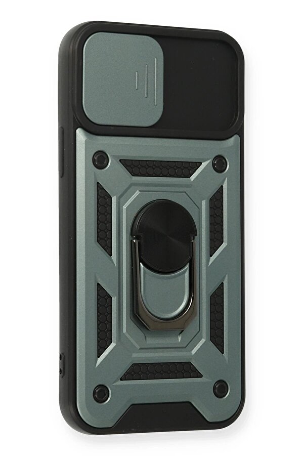 İphone 12 Pro Kılıf Pars Lens Yüzüklü Si̇li̇kon - Yeşi̇l - Dropx6107-3343