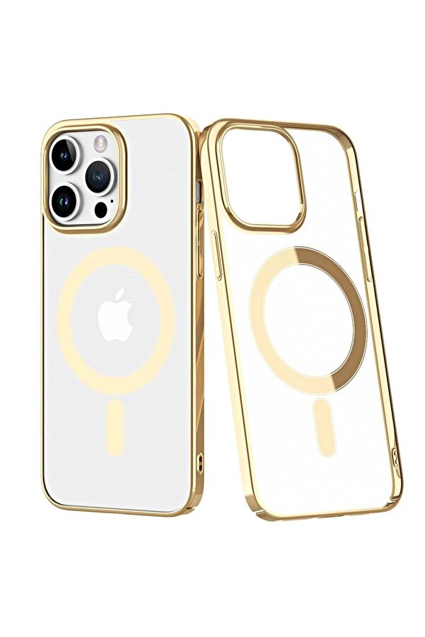 İphone 14 Pro Max Kılıf Element Magneti̇csafe Sert Kapak - Gold - Dropx3231-8343