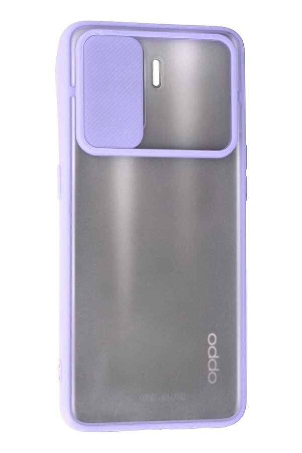 Oppo Reno 5 Li̇te Kılıf Palm Buzlu Kamera Sürgülü Si̇li̇kon - Li̇la - Dropx1263-5063