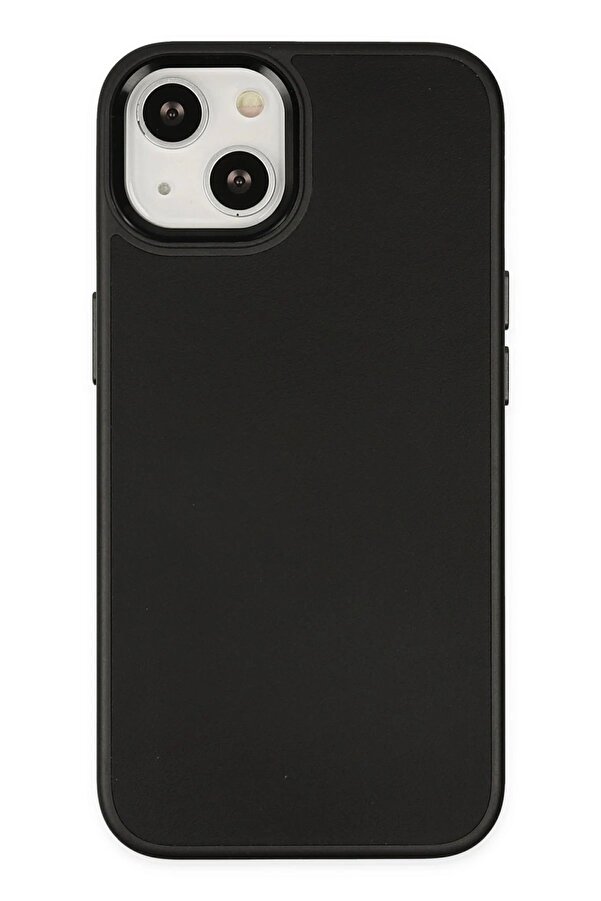 İphone 14 Plus Kılıf Asya Deri̇ Si̇li̇kon - Si̇yah - Dropx3307-8737
