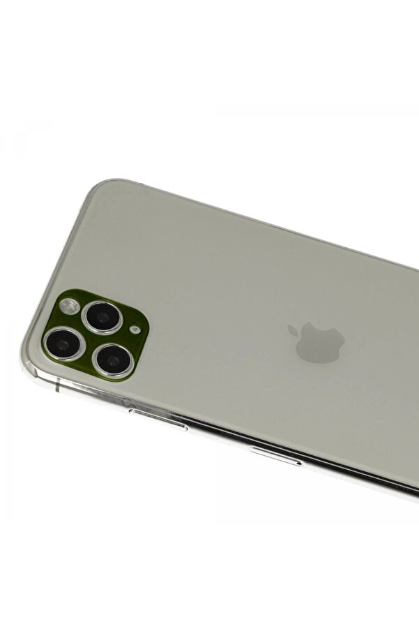 İphone 11 Pro Max Rai̇nbow Kamera Lens Koruma Cam - Yeşi̇l - Brh028377-2500