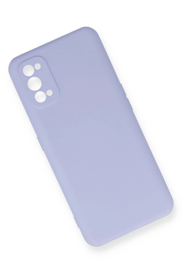 Realme 7 Pro Kılıf Nano İçi̇ Kadi̇fe Si̇li̇kon - Li̇la - Dropx3283-4377