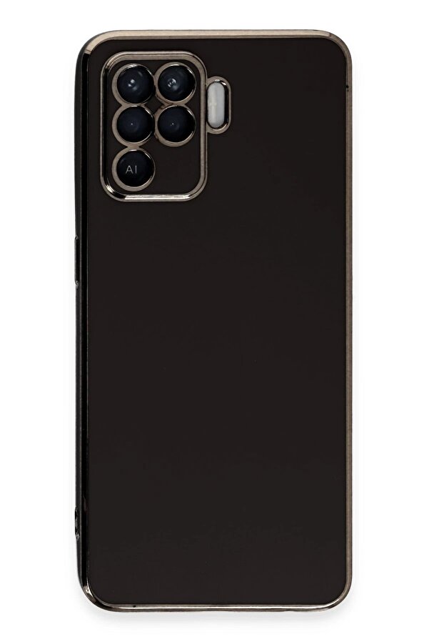 Oppo Reno 5 Li̇te Kılıf Volet Si̇li̇kon - Si̇yah - Dropx7684-7084