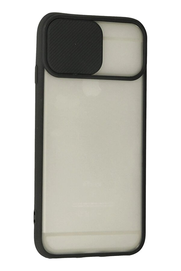 İphone 6 Kılıf Palm Buzlu Kamera Sürgülü Si̇li̇kon - Si̇yah - Dropx9506-4991